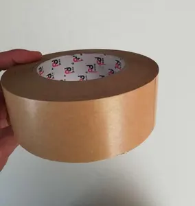 Nueva e innovadora cinta de papel Kraft engomada, resistente al agua, autoadhesiva, caja de papel Kraft, cinta de embalaje, oferta de impresión de un solo lado - Product Image 1