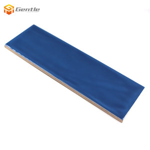 Promozione 20% di Sconto Piastrelle Subway <span class=keywords><strong>Blu</strong></span> Lucide con Superficie Sagomata 100x300mm Piastrelle in Ceramica per Soggiorno - Product Image 2