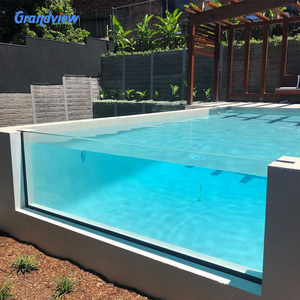 Hồ bơi ngoài trời Acrylic hồ bơi trên mặt đất vòng cong Acrylic hồ bơi - Product Image 1