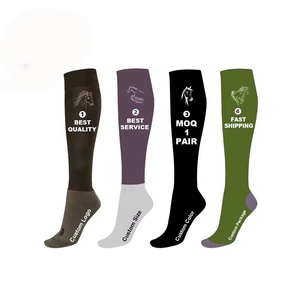 Wholesale Custom Logo Equestrian <b>Socks</b> – Comfortable Knee High Horse Riding Boot <b>Socks</b> Unisex for Riding Sports - Product Image 2