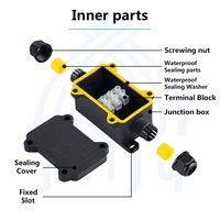 Boîte de jonction extérieure à 2 voies, petit Style avec bornes, bloc électrique pour connexions électriques IP68