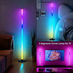 Thông minh hiện đại góc <span class=keywords><strong>LED</strong></span> Đèn sàn Kit với điều khiển từ xa USB App kiểm soát rgbic âm nhạc Sync chiếu sáng 2 cái cho phòng ngủ - Product Image 5