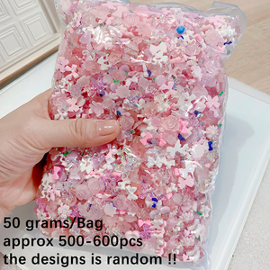 600 Piezas/Bolsa de Adornos de Resina 3D en Forma de Lazo y Flor, Color Rosa Aurora, Surtidos, para Decoración de <span class=keywords><strong>Uñas</strong></span> Acrílicas - Product Image 4