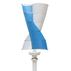 New High Quality 400W Environment Friendly Helix Spiral Type Vertical Axis Hybrid Wind Turbine Generator System
