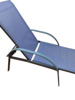 KD Élégant extérieur/intérieur Chaise longue lit cadre en métal chaise longue pour parc cour entrepôt appartement utilisation de loisirs