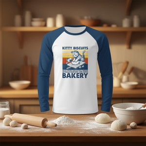 T-shirt a maniche lunghe Kitty Biscuits Bakery Cat Baking Kneading - Product Image 3