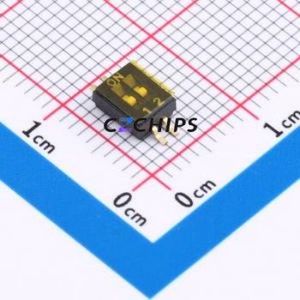 BX-DS1.27-2PTP DIP Switch SMD-4P,4.1x5.4mm Switch Flat Toggle, Groove Type Single Pole Single Throw 2 Gull Wing Type - Product Image 1