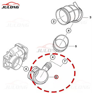 Tubo de manguera de medidor de flujo másico de admisión de aire para BMW Serie 3 E46 320i <span class=keywords><strong>320Ci</strong></span> 323Ci 325i <span class=keywords><strong>E36</strong></span> Z3 13541705209 13541705 209 1998-2007 - Product Image 6
