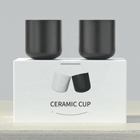 Offre Spéciale – Ensemble de 2 tasses à expresso en céramique épaisse, style minimaliste, pour café infusé à la main, latte, café froid et thé chaud