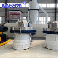 Granulateur vertical à matrice annulaire certifié CE 220 kW, machine industrielle à granulés de bois 3-4 T/H avec accessoires complets