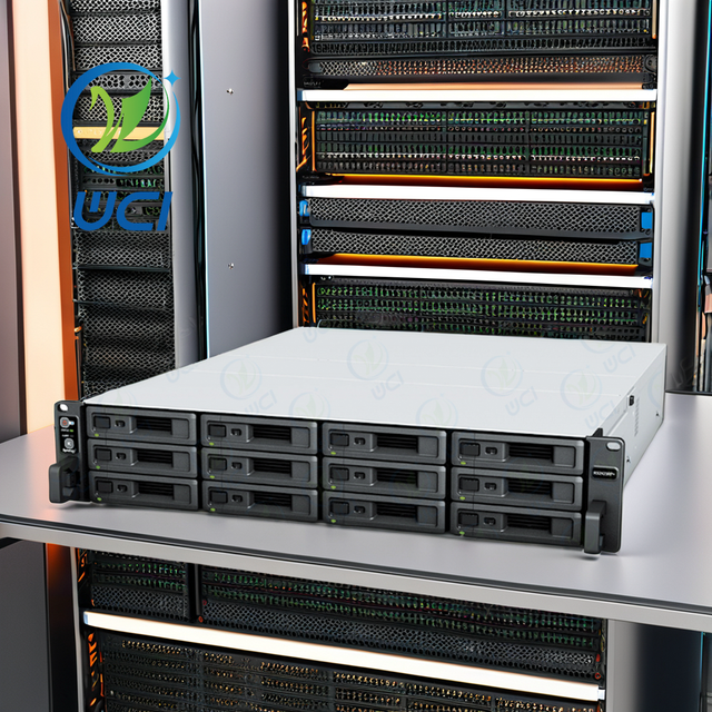 New 12-Bay RackStation RS2423RP+ RS2423+ 2U Diskless Networking Storage Server AMD Ryzen V1780B 8GB DDR4 ECC SSD USB PCIe Used
