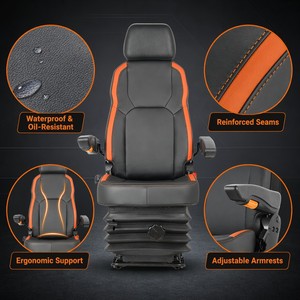 Siège de conducteur d'excavatrice à dossier haut avec suspension, adapté à tous les modèles d'excavatrices, siège universel pour excavatrice - Vente chaude - Product Image 3