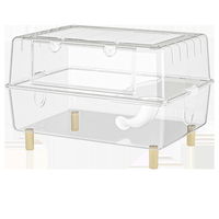 Nouveauté Cages pour animaux de compagnie de haute qualité Cage pour hamster en acrylique plexiglas à grand espace