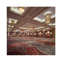 Tapis d'hôtel rouge personnalisé pour salle de banquet, couloir, hôtellerie, mariage, usage commercial et domestique, en nylon et polypropylène