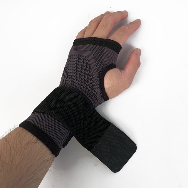 Adjustable Compression Wrist Support Sleeve Palm Support Wrap for Carpal Tunnel Relief Wrist Pain and Strain Brace