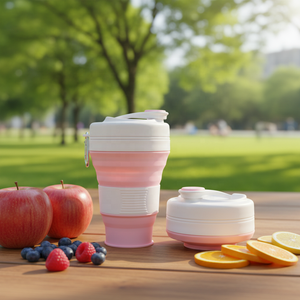 Nouvelle Tasse en Silicone Pliable de Luxe Moderne, Résistante aux Hautes Températures et à la Poussière, de Qualité Alimentaire, Anti-Fuite, Sans BPA, avec Couvercle - Product Image 2