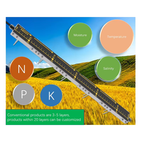 Capteur d'humidité et de conductivité électrique du sol à 5 couches pour l'agriculture et la surveillance des exploitations agricoles, compatible RS485, LoRa, LoRaWAN, GPRS, 4G