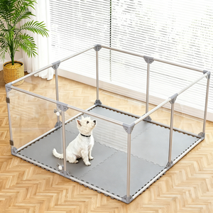 Recinto per cani in acrilico, box per cuccioli da interno in alluminio, recinzione per animali domestici, gabbia per cuccioli, box per cani da interno - Product Image 1