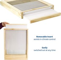 Nueva Tabla Inferior con Rejilla Langstroth de 10 Cuadros para Colmena Witbee, Herramienta para Apicultura, Garantía de 2 Años, Aumenta la Ventilación, Abeto Chino