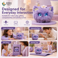 Chat électronique en peluche IA, triple personnalité, divination, capteur tactile, plus de 80 langues, clonage vocal, longue durée