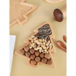 Bandeja de madera de haya con forma de cuerno de ciervo, plato infantil con diseño de animal de dibujos animados para refrigerios y frutas - Product Image 4