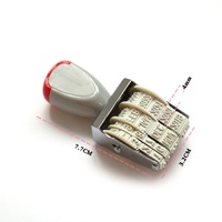 Sello de Fecha con Rueda MSDS CE, 4 mm por Carácter, en Inglés y Español, Ajustable para Año, Mes y Día, Autoentintable, para Oficinas y Negocios