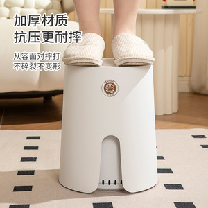 Poubelle cylindrique Sanzei avec couvercle, blanche, pour intérieur, bouton poussoir, grande capacité, étanche, anti-odeurs - Product Image 1