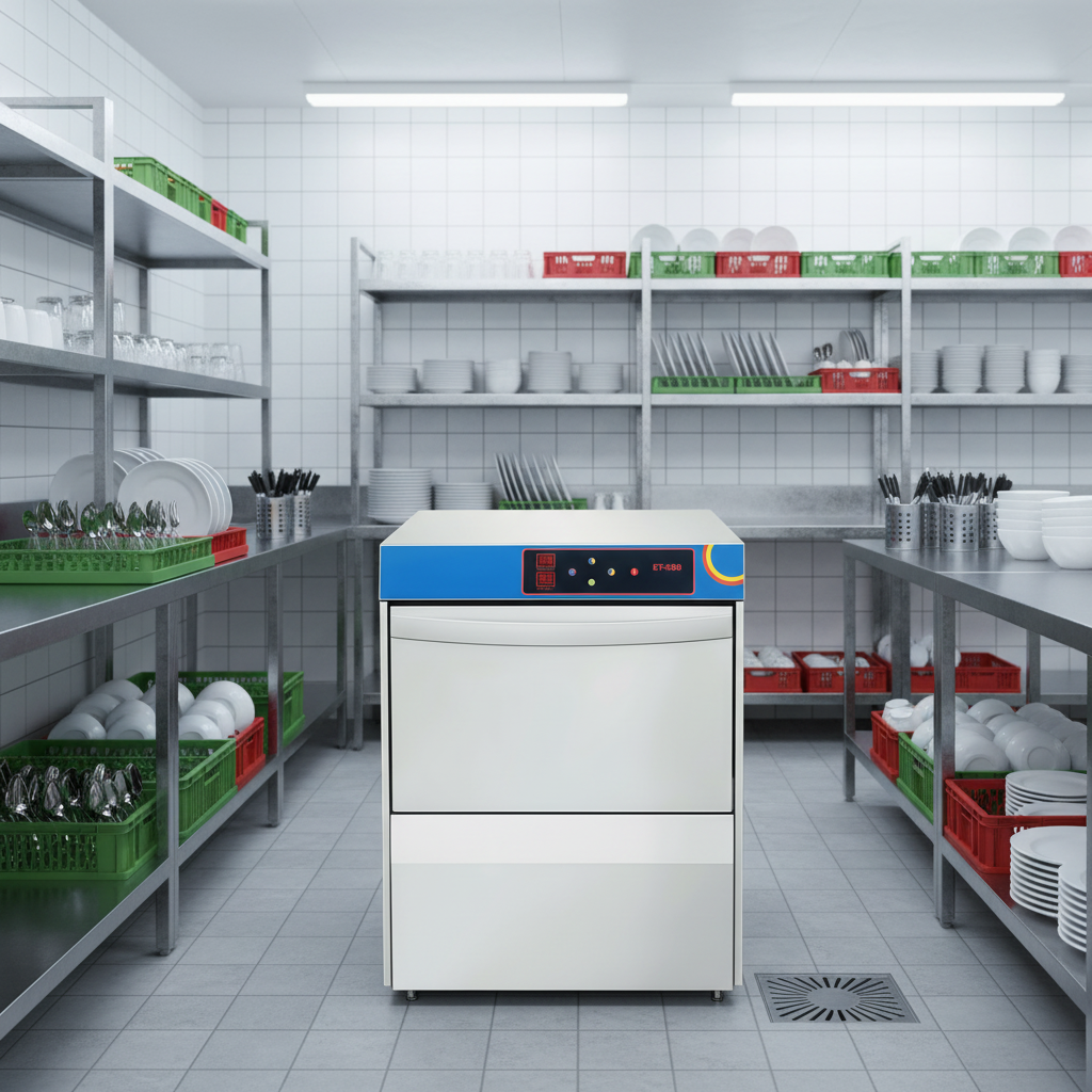 Smart Undercounter Dishwasher with Dual Temperature Control, Kitchen Dishwasher for Cafe Beer Mug Washing