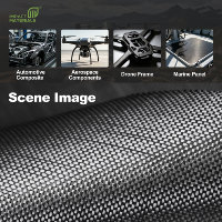 Tissu en fibre de carbone tissé léger 3K, 6K, 12K-200, 240 g/m² pour drones et renforcement composite