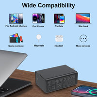 Cargador de Pared GaN con Carga Rápida PD65W, Tipo C, Cargador Móvil de Carga Rápida de 65w para Laptop, iPhone, iPad, Macbook