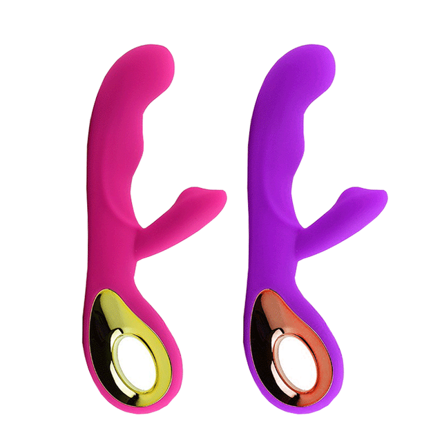 Intense Rabbit Vibrator Interactive Dual Stimulator Orgasm for Women G Spot Stimulator Curved Finger Ring Handle Adult Sex Toys