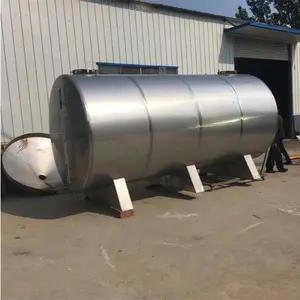Tanque de mistura de armazenamento horizontal de aço inoxidável para armazenamento de produtos químicos, tanque de armazenamento de água e leite