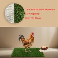Nid de poulet en herbe artificielle lavable-Tapis durable et hygiénique pour poules pondeuses, poules couveuses et poulaillers