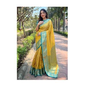 Haute demande Kanchipuram Pattu Sarees traditionnels en soie vêtements ethniques vêtements de mariée Saree disponible à la quantité en vrac - Product Image 1