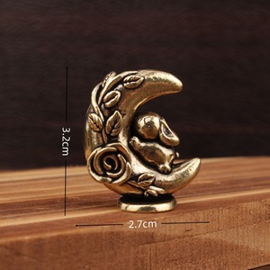 Brass Rabbit Figurine Set 4Pcs Animal Shape Home Decor Traditional Design <b>Easter</b> Gift - Product Image 3