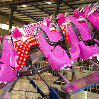 Grande manège extérieur à rotation inversée en fibre de verre, attraction de fête foraine pour centre commercial