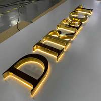 Letras de Canal Retroiluminadas Personalizadas Directas de Fábrica, Letrero LED 3D Iluminado, Letras de Acrílico y Metal para Marca Comercial