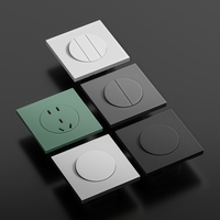 Interruptor táctil estándar europeo de 1/2/3 vías, interruptor de pared para el hogar, gris, 86*86 mm, interruptores de pared eléctricos de 1/2/3 vías