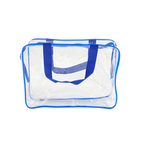 Mini sac de maquillage transparent Organisateur Petit sac en PVC transparent imperméable à fermeture éclair Sac cosmétique en plastique