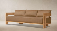 Ensemble de conversation robuste pour jardin et patio, avec coussins épais et charme rustique, canapé d'extérieur