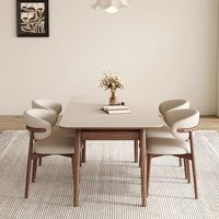 Ensemble de salle à manger en dalle de pierre, table à manger rectangulaire moderne et minimaliste pour les petites maisons, appartements, restaurants, écologique et durable