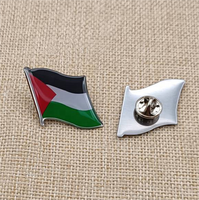 Broches époxy logo impression ronde bon marché en gros broche drapeau Palestine pays arabe gratuit