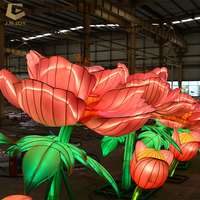 Grande lanterne de fleur de pivoine de décoration traditionnelle chinoise LFS-79 pour des parcs et des jardins