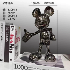 Modello moderno di scultura del topo del fumetto in resina placcato grazioso accessorio per la decorazione della casa all'ingrosso - Product Image 5