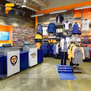Présentoir modulaire pour vêtements de détail Présentoir à panneaux muraux Présentoir pour vêtements Design de <span class=keywords><strong>comptoir</strong></span> pour magasin de vêtements de sport Merchandising - Product Image 2