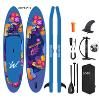 Planche de paddle gonflable personnalisée 11'6 (350 cm) pour le surf, le yoga aquatique et le stand-up paddle (SUP)