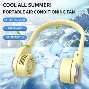 New Wholesale 360 Adjustable Rechargeable Electric Portable Neck Fan Customized Outdoor Sports Wearable Fan