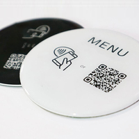 Plaque d'identification NFC personnalisée en époxy pour table, programmable, avec fonction Tap pour avis Google, réseaux sociaux et menu, pour restaurants, carte NFC intelligente