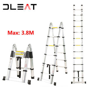 Escalier télescopique double en aluminium de 5 m à prix d'usine pour échafaudage avec pièces à charnières - Product Image 4