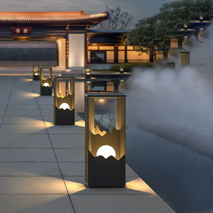 נירוסטה חדשה בסגנון סיני + pc חומר מדשאה שמש אורות ip65 מנורות גן עמיד למים - Product Image 5